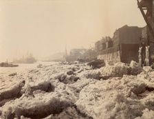 View of the Thames above Limehouse, London, during the frost of February 1895