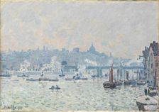View of the Thames: Charing Cross Bridge , 1874