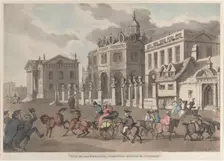 View of the Theatre, Printing House &c. Oxford, 1810., 1810. Creator: Thomas Rowlandson