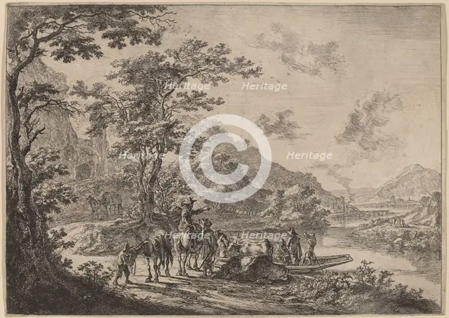 View of the Tiber in the Campagna. Creator: Jan Dirksz Both.