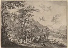View of the Tiber in the Campagna. Creator: Jan Dirksz Both