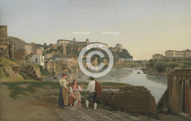 View of the Tiber near Ponte Rotto, 1814-1817. Creator: CW Eckersberg.