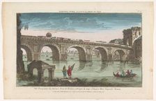 View of the Tiberius bridge over the river Marecchia in Rimini, before 1744-after 1760. Creator: Anon