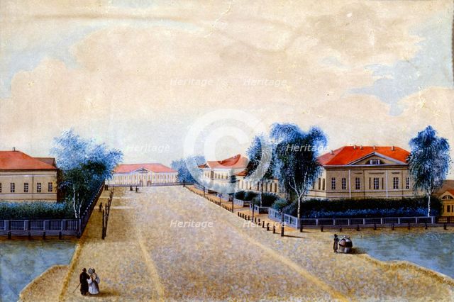 'View of the Treasury in Tver', 1830s. Artist: Russian Master