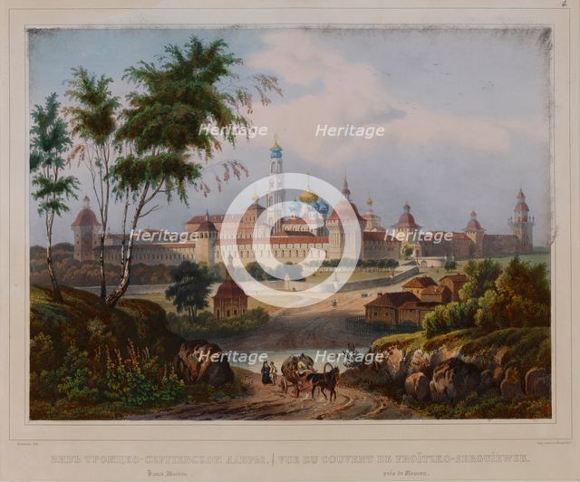 View of the Trinity Lavra of St, Sergius, 1840s.