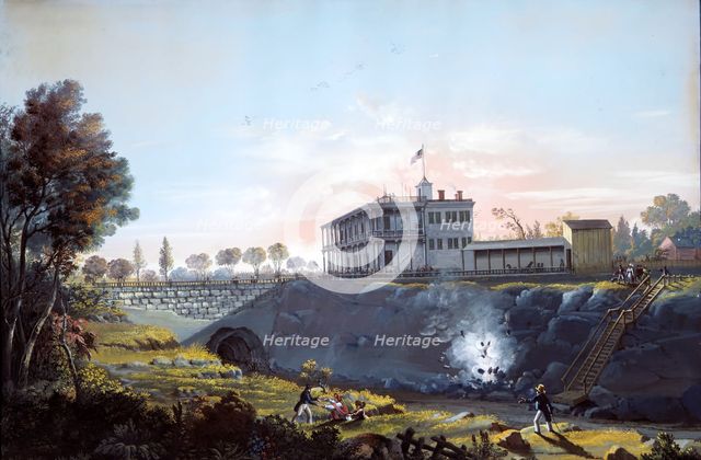 View of the Tunnel of the Harlem Railroad, ca.1837. Creator: Nicolino Calyo.