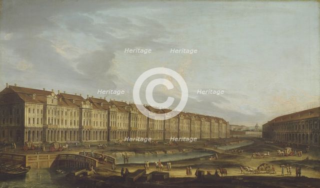 View of the Twelve Collegia building in Saint Petersburg, Mid of the 18th cen.. Artist: Anonymous, 18th century  