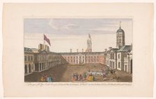 View of the Upper Castle Yard of Dublin Castle, 1752-1753. Creator: Fabr. Parr