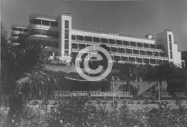View of the Voroshilov Sanatorium of the Red Army (RKKA) in Sochi, Soviet Union, 1933.  Creator: Hannes Meyer.