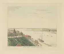 View of the Valkhof and the Waal northwest of Nijmegen, 1815-1824. Creator: Derk Anthony van de Wart
