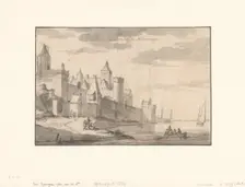 View of the Valkhofburcht in Nijmegen, 1637-1692. Creator: Roelant Roghman