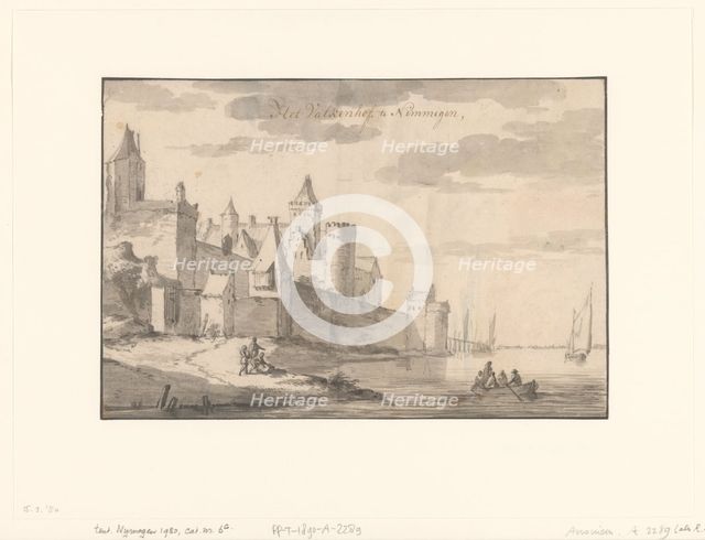 View of the Valkhofburcht in Nijmegen, 1637-1692. Creator: Roelant Roghman.