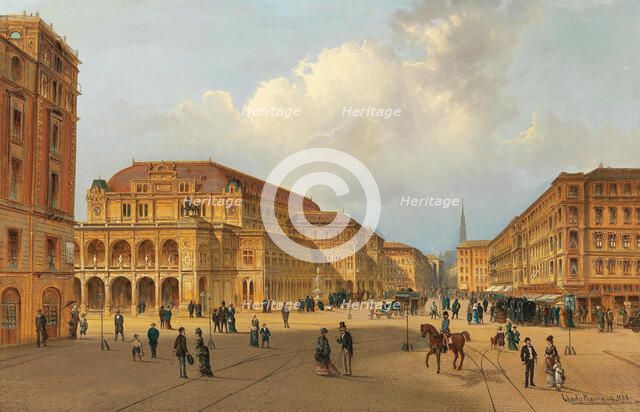 View of the Vienna State Opera, 1880. Creator: Kaufmann, Karl (1843-1905).