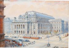 View of the Vienna State Opera. Creator: Frank, Friedrich (1871-1945)