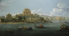 View of the Villa Costaguti and Villa Pamphilj Between Anzio and Nettuno. Creator: Anesi, Paolo (1697-1773)