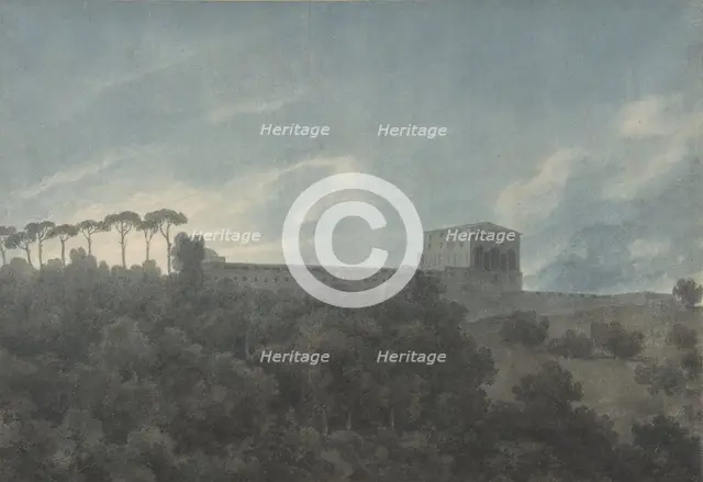 View of the Villa Lante on the Janiculum in Rome, 1782-83. Creator: John Robert Cozens.
