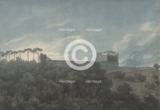 View of the Villa Lante on the Janiculum in Rome, 1782-83. Creator: John Robert Cozens.