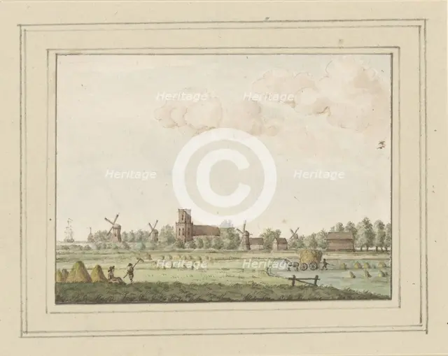 View of the village of Aartswoud, c. 1752. Creator: Anon.