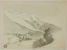 View of the Village of Chamonix, and the Bossons Glacier, n.d. Creator: Unknown