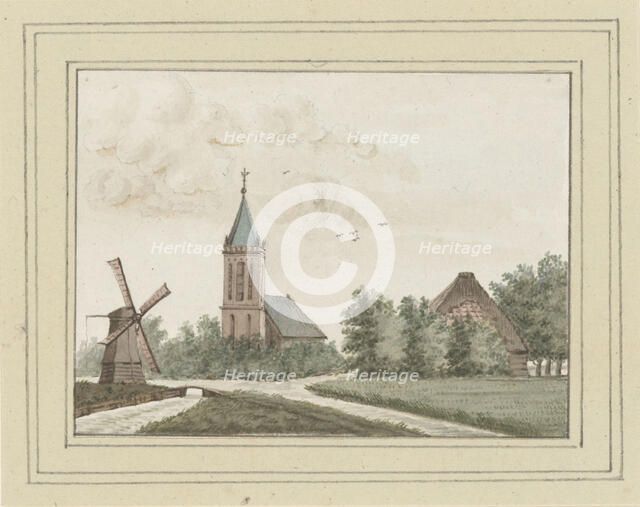 View of the village of Hoogwoud, c. 1752. Creator: Anon.