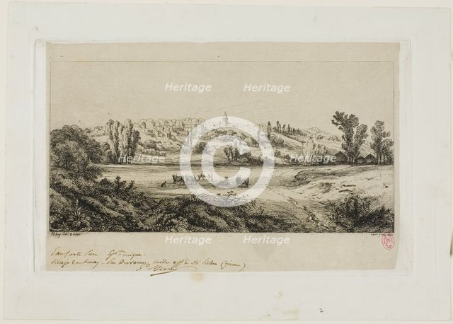 View of the Village of Limay, 1845. Creator: Eugene Blery.