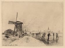 View of the Village of Maaslins (Vue de la ville de Maaslins (Hollande)), 1862. Creator: Johan Barthold Jongkind