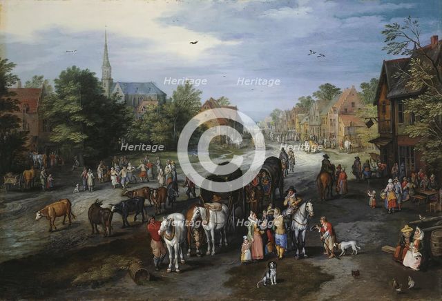 View of the Village of Schelle (Village street), 1650. Creator: Jan Brueghel the Elder.