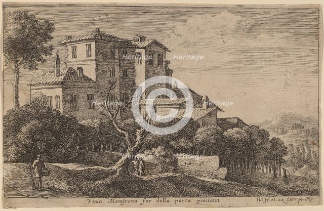 View of the Vineyard of the Villa Mamsrona. Creator: Herman van Swanevelt.