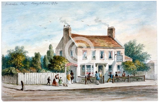 View of the Yorkshire Stingo Inn on the Marylebone Road, London, 1770. Artist: Anon