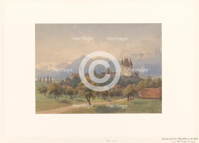 View of Thun, Switzerland, 1828-1892. Creator: Charles William Meredith van de Velde.