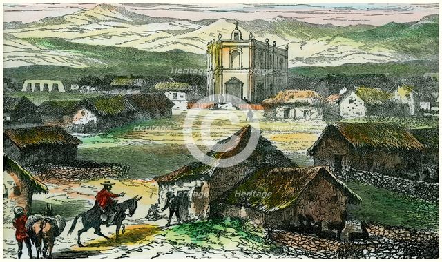 View of Tiahuanaco, near Lake Titicaca, Bolivia, c1880. Artist: Unknown