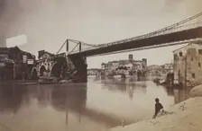 View of Tiber Island (Isola Tiberina) from the south-east, Rome, between 1883-1886. Creator: Giorgio Sommer