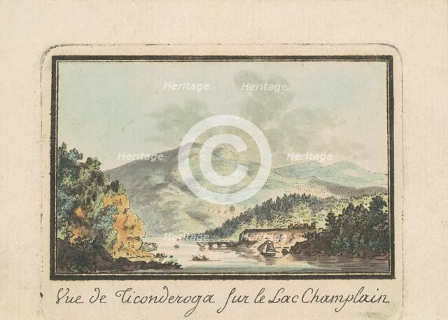 View of Ticonderoga from Lake Champlain, 1794-1796. Creator: Charles Balthazar Julien Févret de Saint-Mémin.