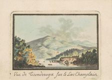 View of Ticonderoga from Lake Champlain, 1794-1796. Creator: Charles Balthazar Julien Févret de Saint-Mémin