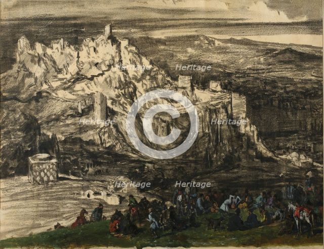 View of Tiflis, 1840s. Artist: Gagarin, Grigori Grigorievich (1810-1893)