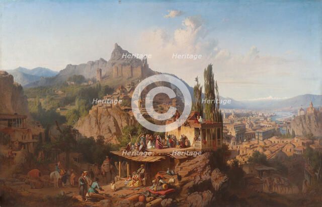 View of Tiflis, 1859. Creator: Franken; Paul von (1818-1884).