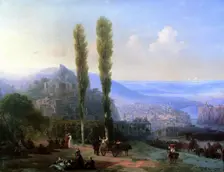 View of Tiflis 1869. Creator: Aivazovsky, Ivan Konstantinovich (1817-1900)