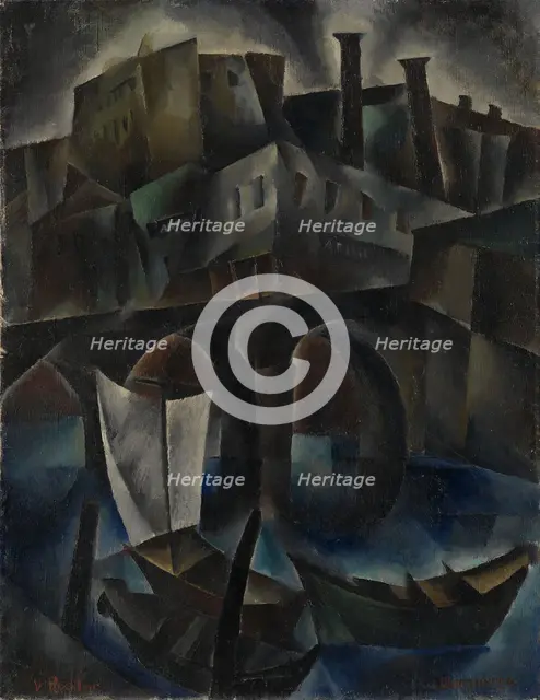 View of Tiflis, 1919-1920. Artist: Rockline (Rokhlina), Vera (1896-1934)