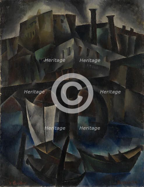 View of Tiflis, 1919-1920. Artist: Rockline (Rokhlina), Vera (1896-1934)