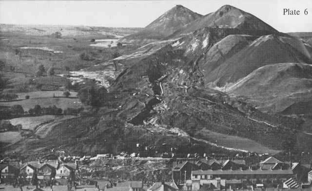 View of tips after the disaster, showing drainage works, 1966. Creator: Unknown