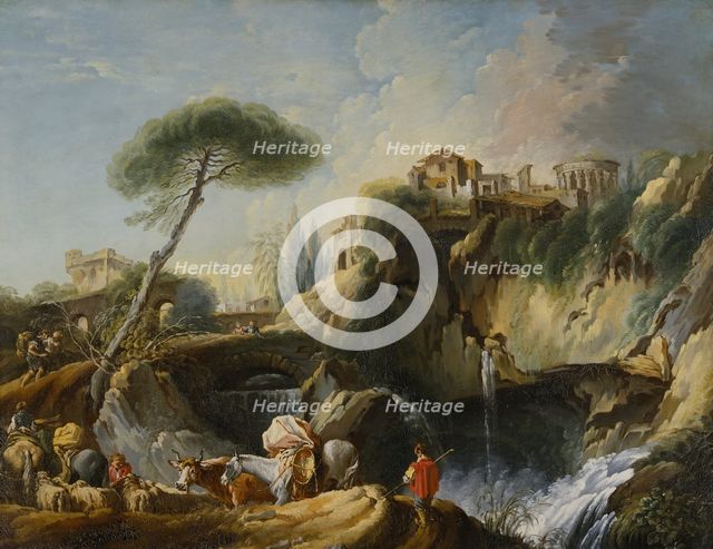 View of Tivoli with the Temple of Vesta, mid 18th century. Creator: Francois Boucher.