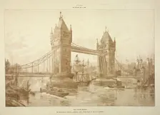 View of Tower Bridge, London, c1964. Artist: Anon