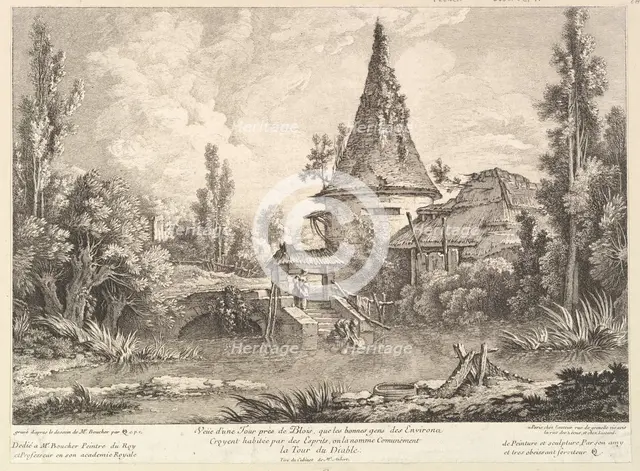 View of Tower near Blois, mid 18th century. Creator: Quentin Pierre Chedel.
