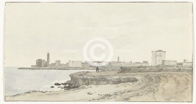 View of Trani located on the coast, 1778. Creator: Louis Ducros.