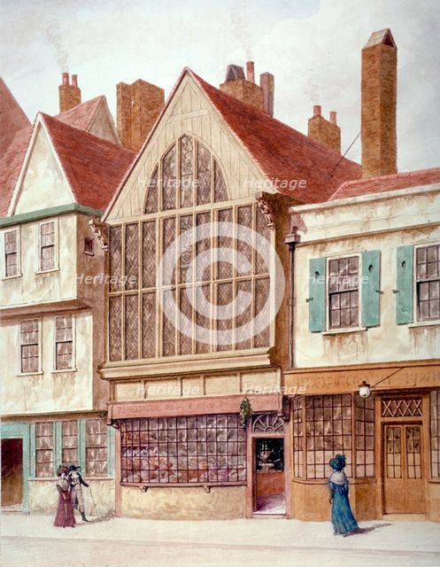 View of Trinity Hall, Aldersgate Street, City of London, 1780.                                       Artist: JT Wilson
