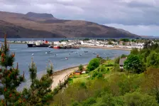 View of Ullapool harbour, Highland, Scotland. Creator: Peter Thompson
