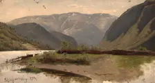 View of Ulvik in Hardanger, 1843. Creator: Hans Gude