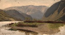 View of Ulvik in Hardanger, 1843. Creator: Hans Gude