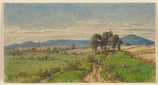 View of Unterliederbach, 1861. Creator: Peter Becker