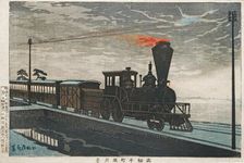 View of Ushimachi, Takanawa, 1879. Creator: Kiyochika, Kobayashi (1847-1915)